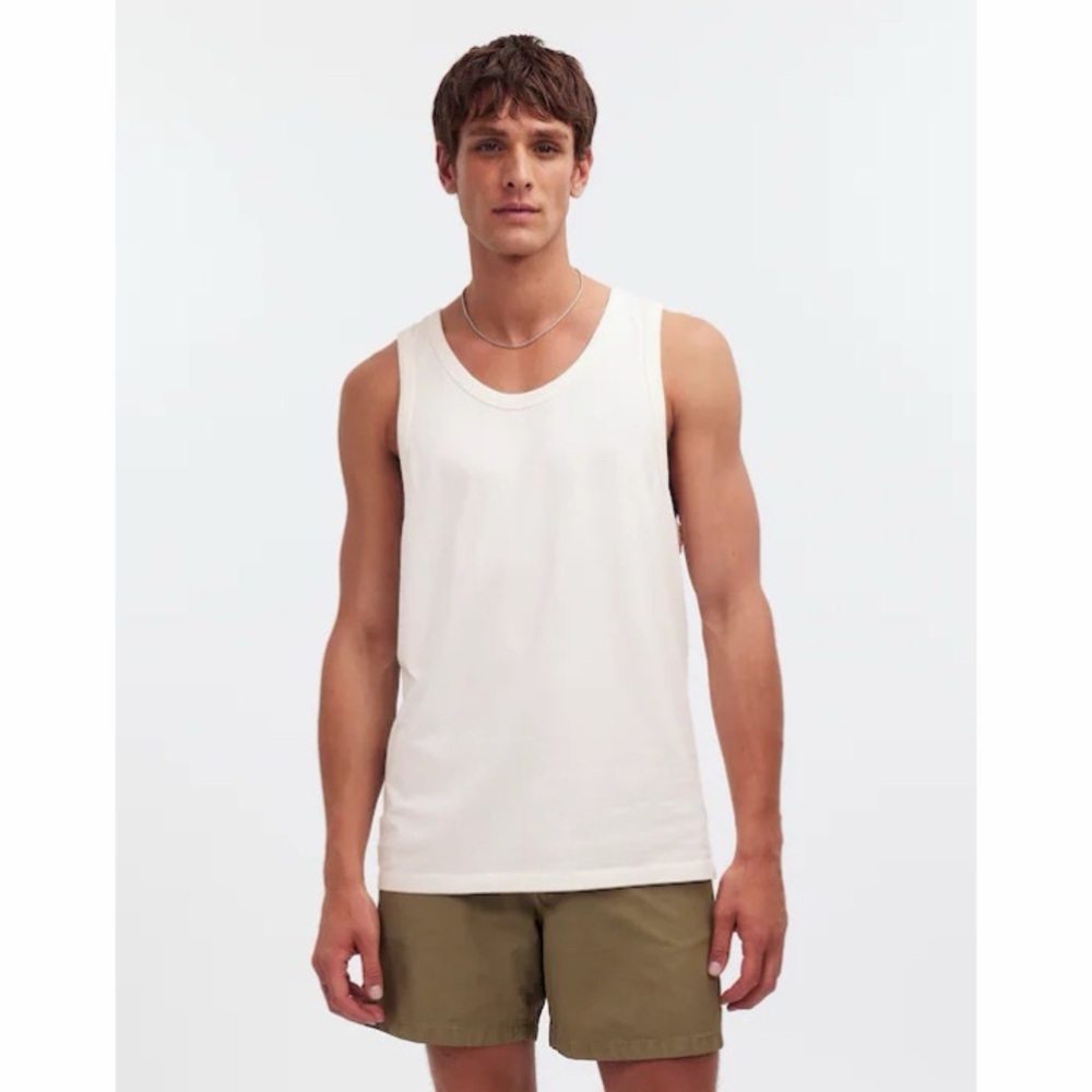 NWT! Madewell - Men’s Allday Tank - Lighthouse (Off-white) - Size Extra Large